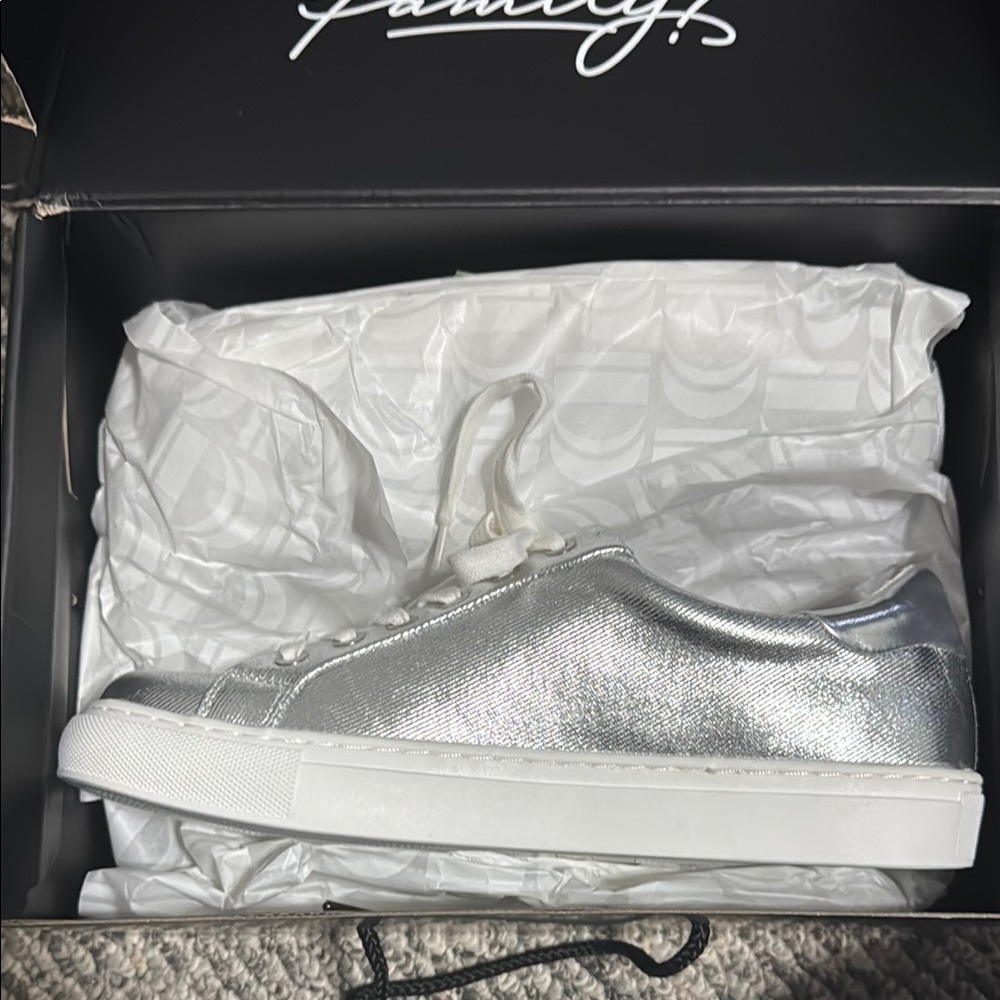 Silver Metallic Sneakers